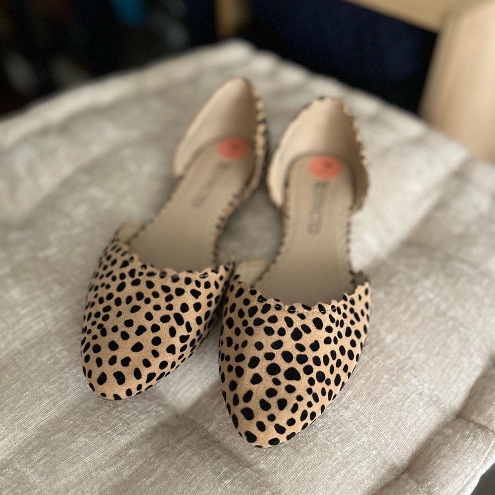 Baby cheetah print flats